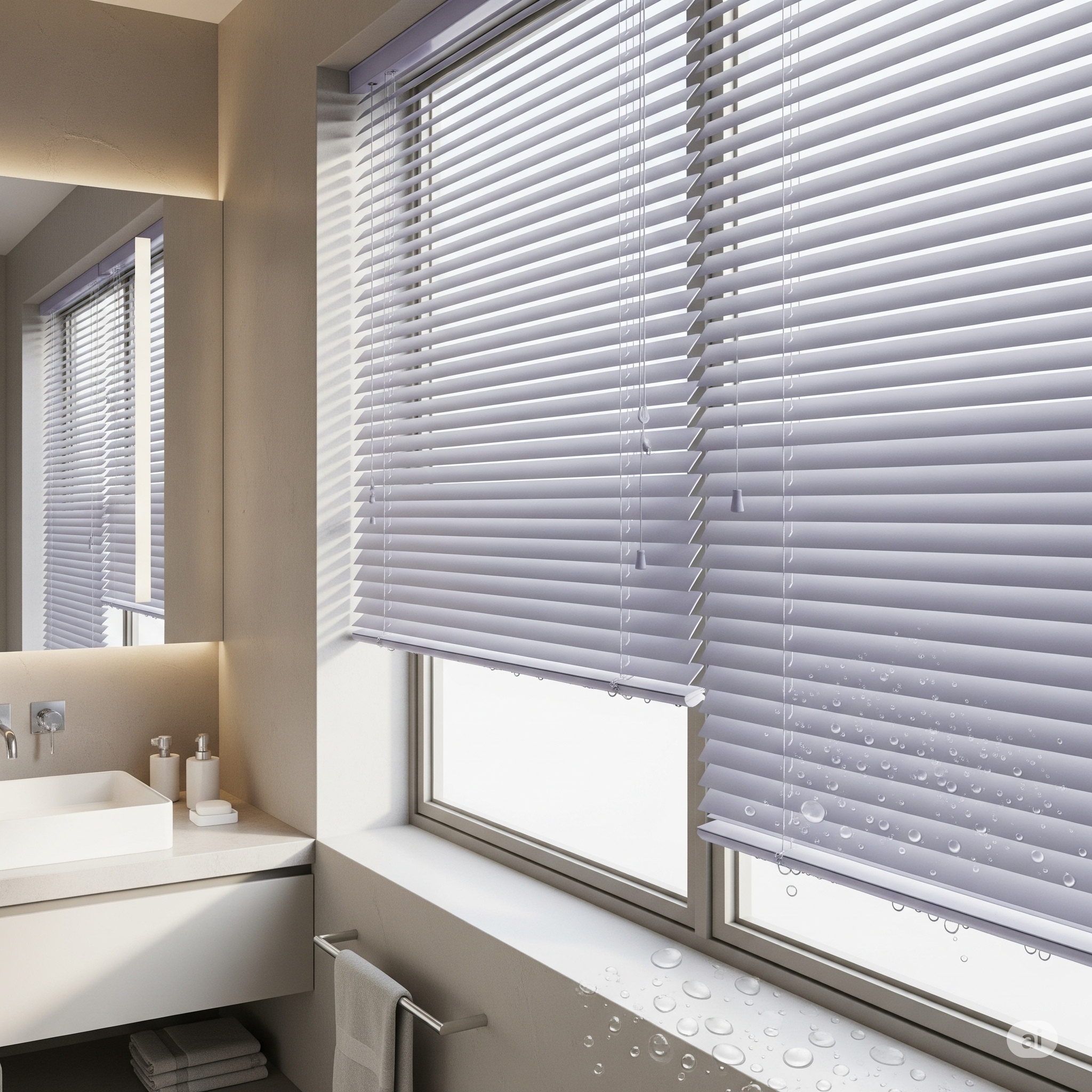 Aluminium venetian kitchen window blinds